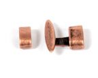 Glu-N-Go End Caps, 10x5mm Oval, Stainless Steel, Copper Finish