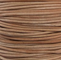 Round leather cord, high quality Ø7,0mm - natural, 7,00 €