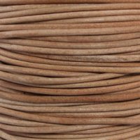  5meter Brown Braided Leather Cord-Round Braided