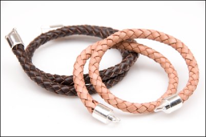  custom bracelet in brown and peach color 