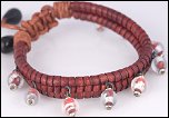 custom leather bracelet with gemstone