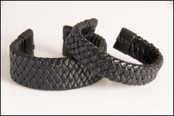 Custom Leather Cuff in black color