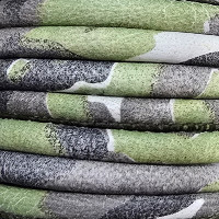 Stitched Nappa Round Leather Cord, 5.0mm, 10 Meter Spool, Camo (Clearance)