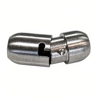 Magnetic Locking Glu-N-Go Endcap, 4mm, Matte Silver