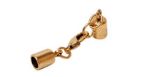 Glu-N-Go End Caps, 4.4mm, Stainless Steel, Antique Brass