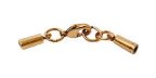 Glu-N-Go End Caps, 2.0mm, Stainless Steel Antique Brass Finish