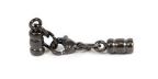 Glu-N-Go End Caps, 2.0mm, Stainless Steel, Gun Metal Finish