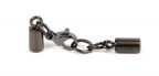 Glu-N-Go End Caps, 3.0mm, Stainless Steel, Gun Metal Finish