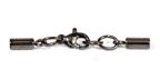 Glu-N-Go End Caps, 2.0mm, Stainless Steel, Gun Metal Finish